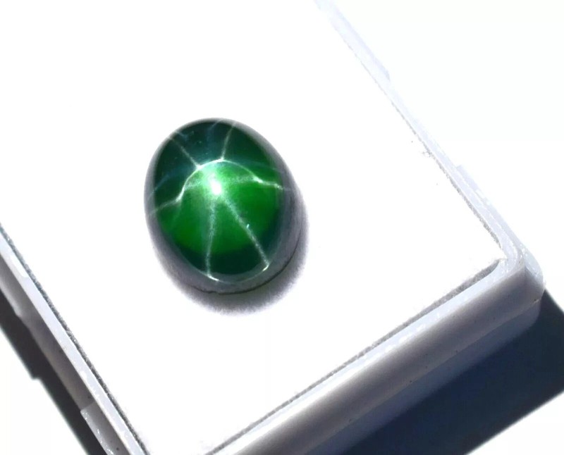 6 Ct Natural Green Star Sapphire Oval Cut Certified Flawless Loose Gemstone