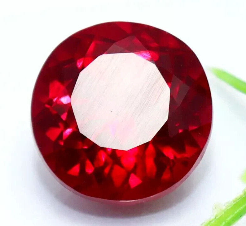 7.20 Ct Certified Natural Red Mozambique Ruby Round Cut Faceted Loose Gemstone gallery