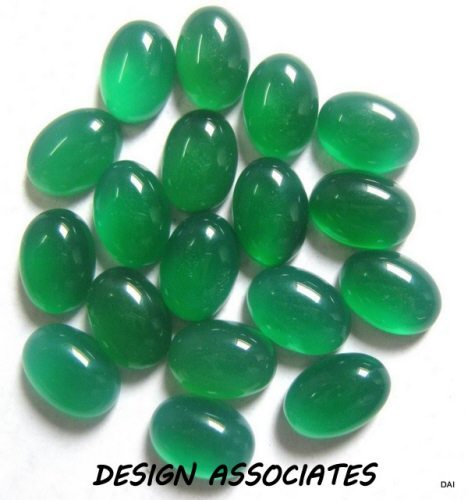 6X4 MM OVAL CUT NATURAL GREEN ONYX ALL NATURAL AAA 10 PC SET CAB