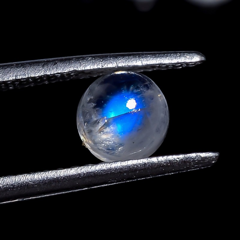 Natural Rainbow Moonstone Round Shape Cabochon Gemstone Lot 20 Ct 5X5X3mm EEL-34 gallery