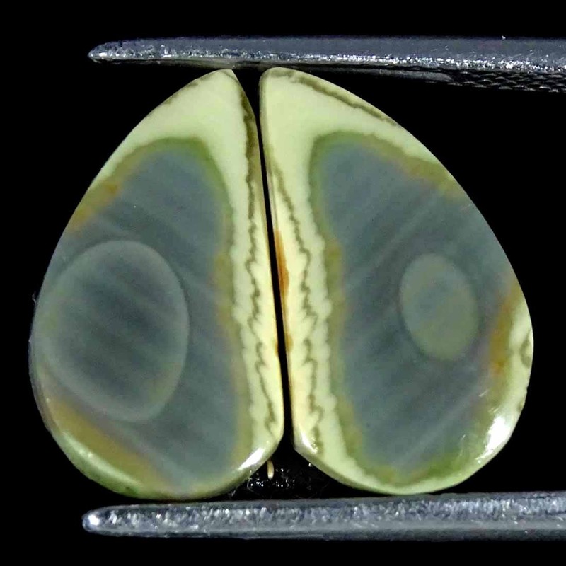 05.40Cts Natural Imperial Jasper Fancy Pair Cabochon loose Gemstone 07x13x3mm