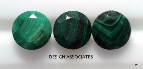 MALACHITE FACTED 18 MM ROUND CUT GREAT GREEN COLOR ALL NATURAL SOLD AS EACH