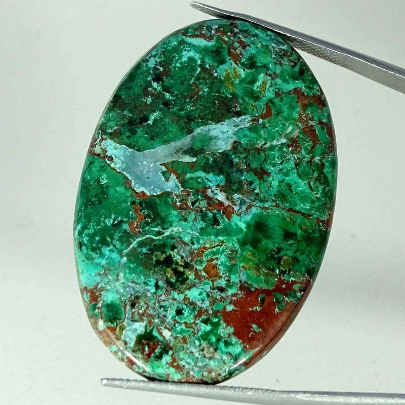 57.70Cts 100% Natural Malachite Chrysocolla Oval Cabochon Gemstone 30X46X4MM