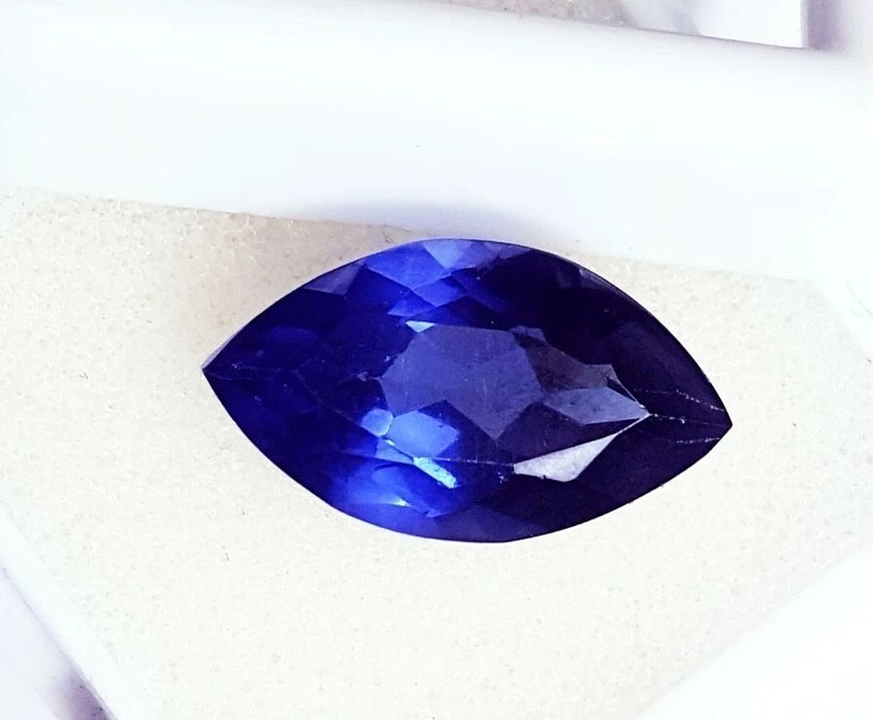 Natural 21 Ct Marquise Cut Blue Sapphire Loose Flawless AGL Certified Gemstone gallery