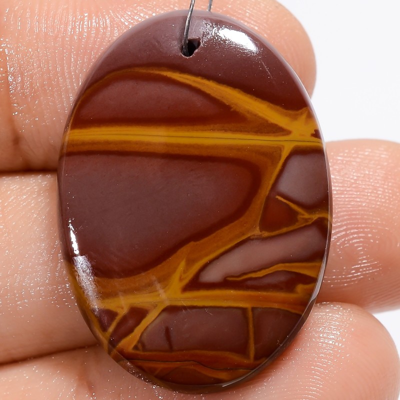 Natural Noreena Jasper Oval Cabochon Drilled Gemstone 25.5 Ct 29X20X4 mm A-30265