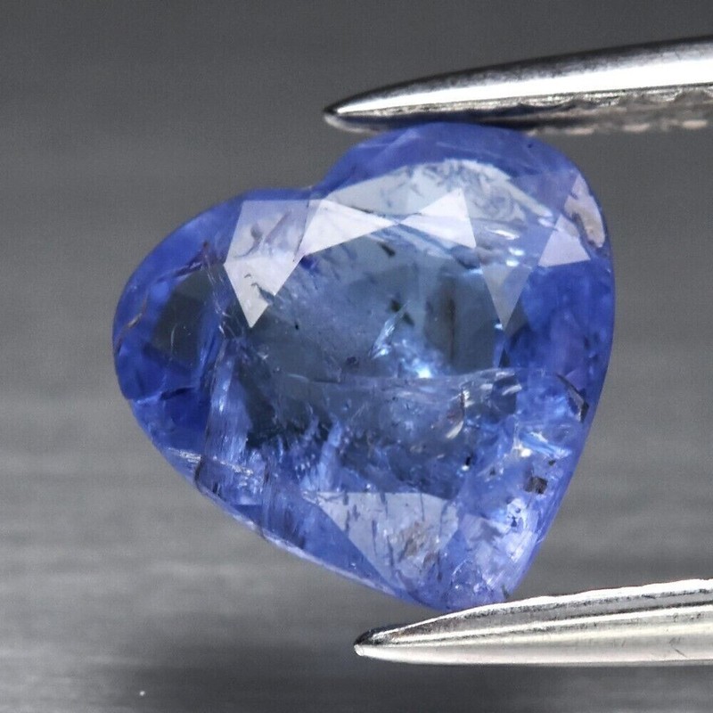 1.40 Ct Natural Violet-Blue Tanzanite Heart Shape Tanzania Loose Gemstone See VD