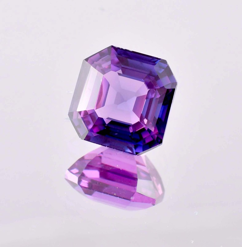 Flawless Natural 5 x 5 Java Plum Sapphire Gemstone (GIT) Certified) gallery