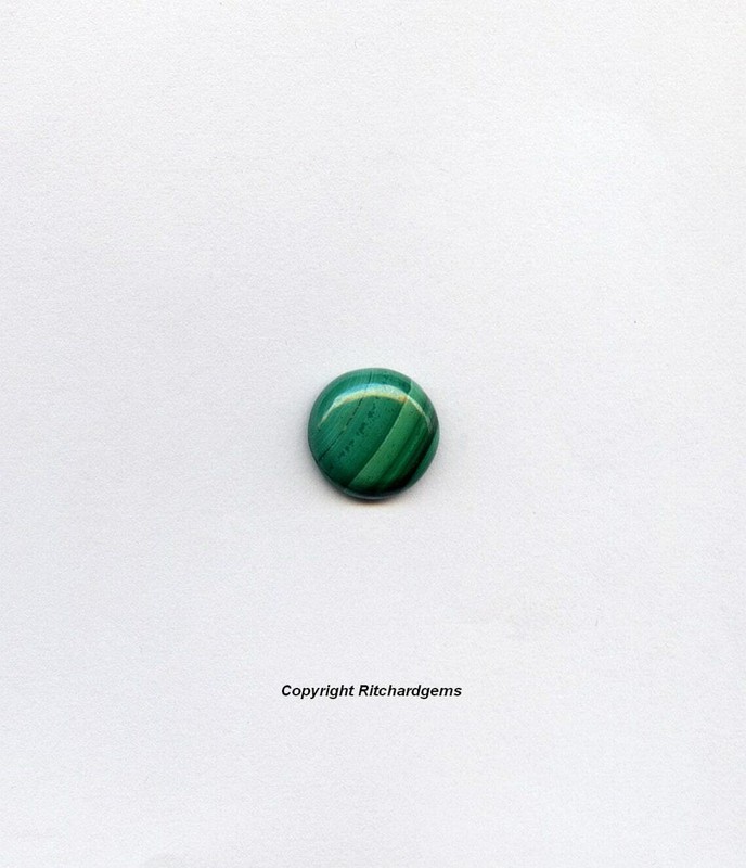 10 mm Semi Precious Round Natural Malachite Cabochons For One US Seller
