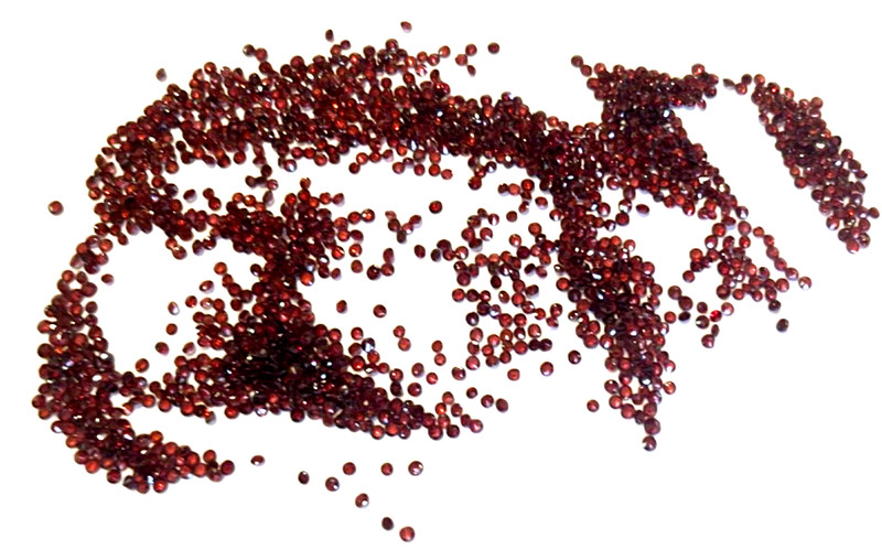 ONE LOT OF 100 PIECES 2-2.50 MM GENUINE ROUND FACETED GARNETS BELOW WHOLESALE!!!