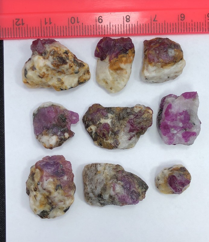 210 Carat Faceted Quality Natural Rough Ruby Lot From Afghanistan Gemstone