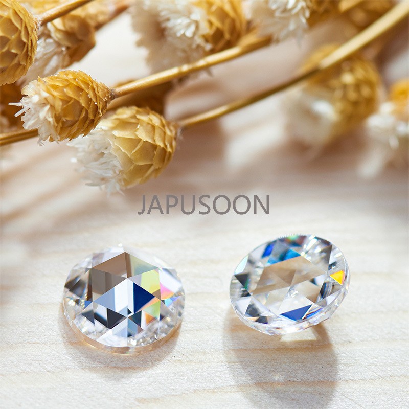 0.5CT~ 4CT Moissanite Loose Gemstones D Colorless VVS Clarity Round rose Cut gallery