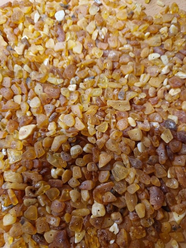 Natural Baltic Amber Stones Not Polished 5mm-8mm 100 Grams 0.8mm Holes UK Stock