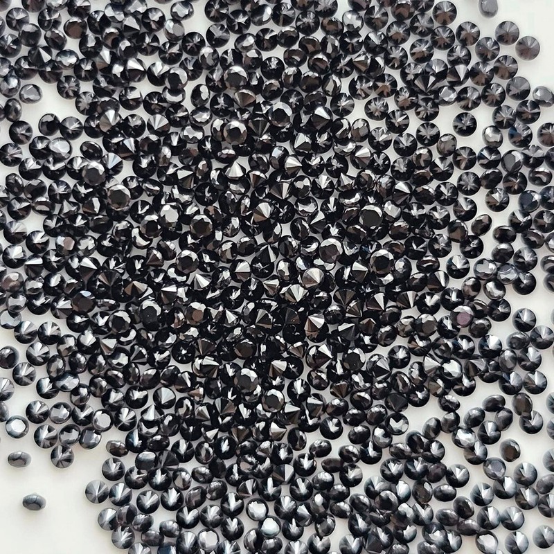 100pcs 2.7mm Round Brilliant Natural Black Spinel, Best For Setting Lot10.7ct