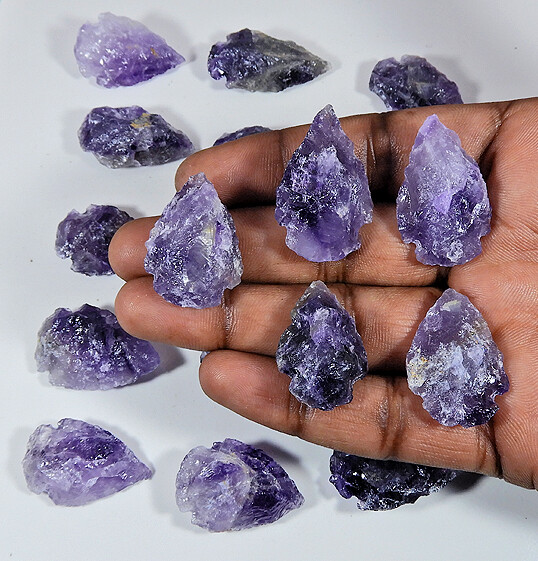 Amethyst Arrowhead Healing Stone Crescent Arrowhead Metaphysical Carving EM570