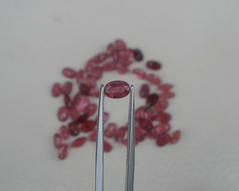 5x3mm Red Ruby Oval Natural Loose Gem for Jewelry, Crafts and Gem Collecting