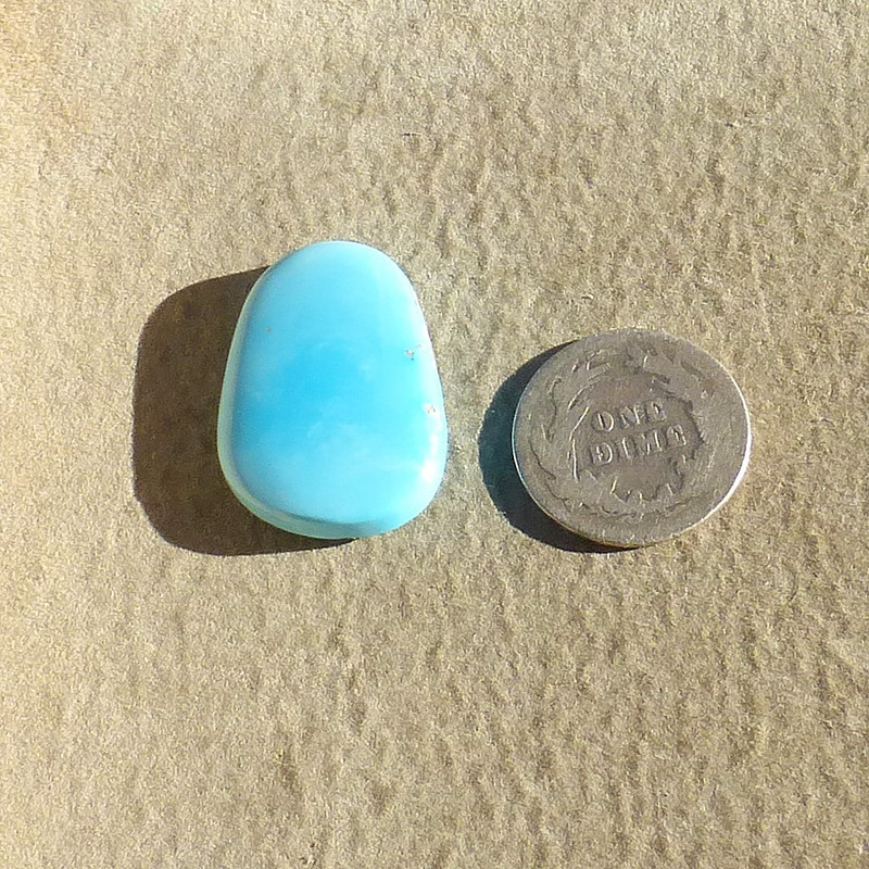 Natural Hand cut Light blue Sleeping Beauty turquoise cabochon (16.00 carats)