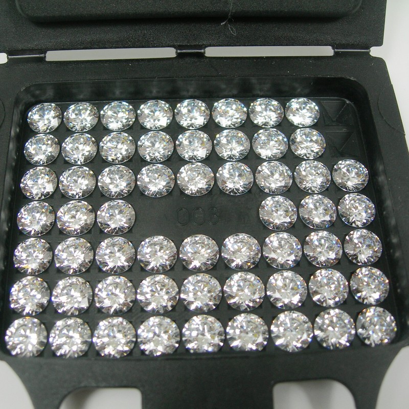6.0mm 6.50mm 7.0mm Round Brilliant Cubic Zirconia Loose Gemstone, Qty 2 Pieces gallery