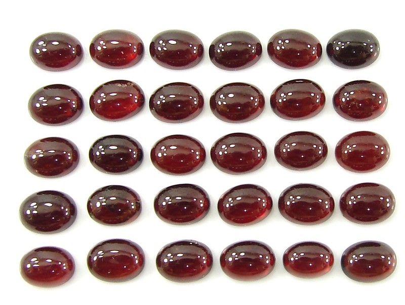 50.60 Ct Natural Hessonite Garnet Loose 6×8 mm Gemstone Cabochon 30 Pcs Lot-1963