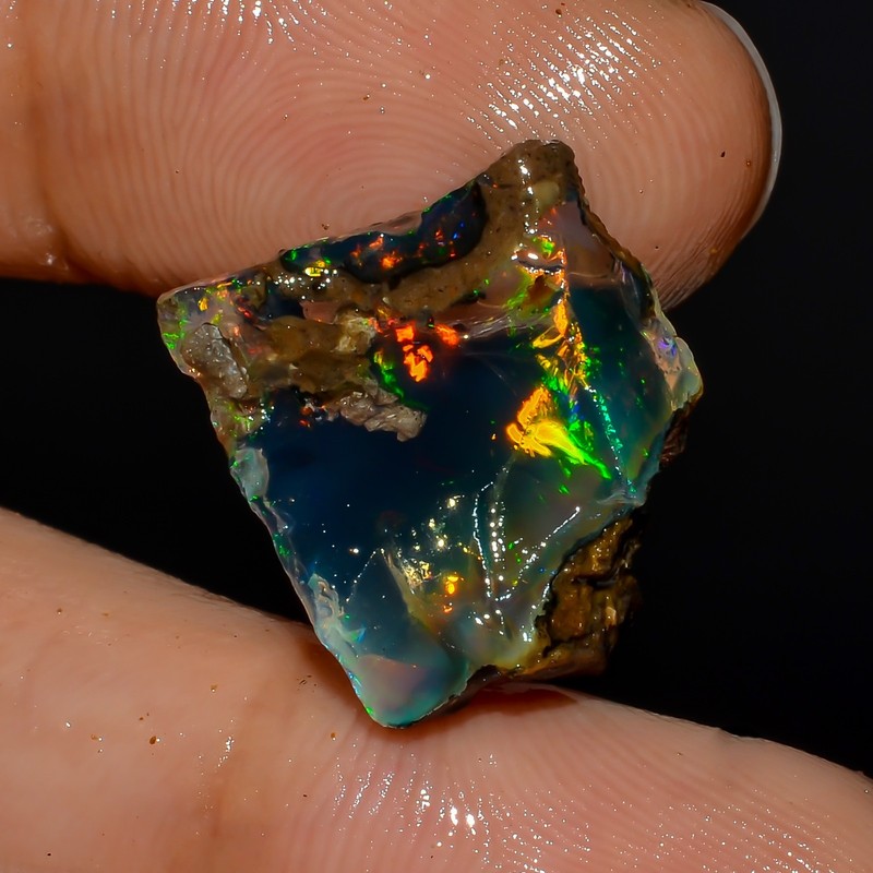 Top Quality Natural Ethiopian Opal Rough Welo Fire Crystal Opal Approx 10 Ct gallery