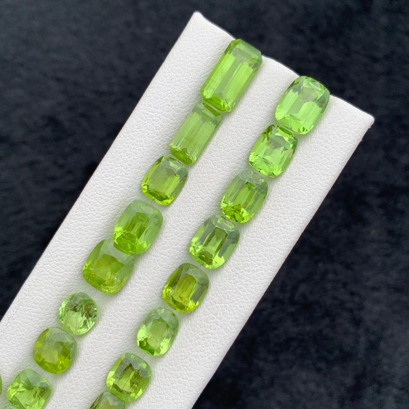 Natural Peridot Lot 40 Ct Mixed Cuts Green Loose Gemstones Pakistan 24 Pcs gallery