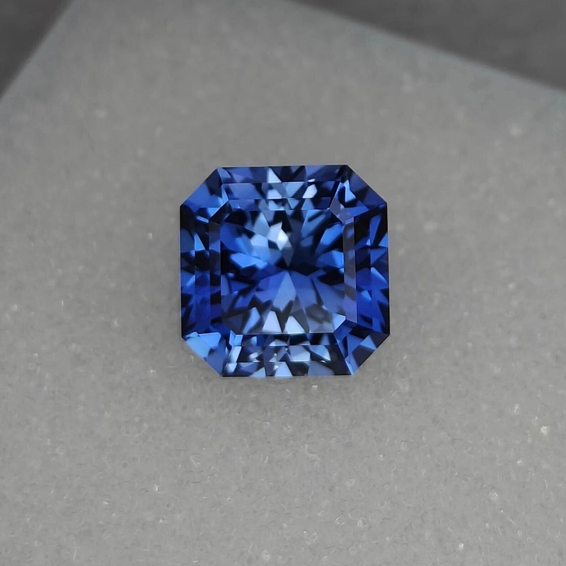 Natural Kashmiri Blue Sapphire Asscher Cut AAA+ 9-11Ct Certified Loose Gemstone gallery