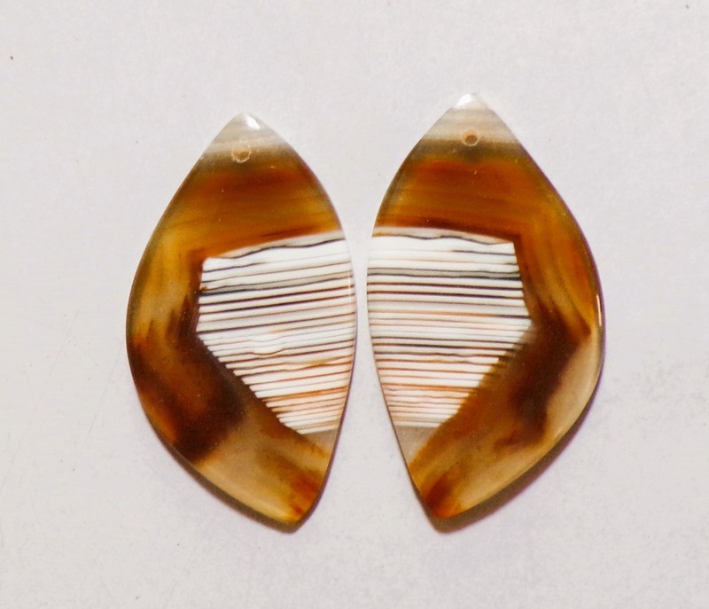 29.90 Cts Natural Montana Agate Drilled Cabochon Match Pair Gemstone 35X19MMD-60