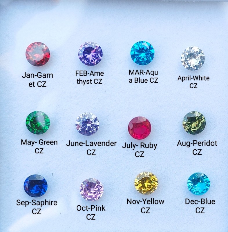 Birth Stones Cubic Zirconia AAA Quality Round shape CZ Loose Stones 2mm to 10mm