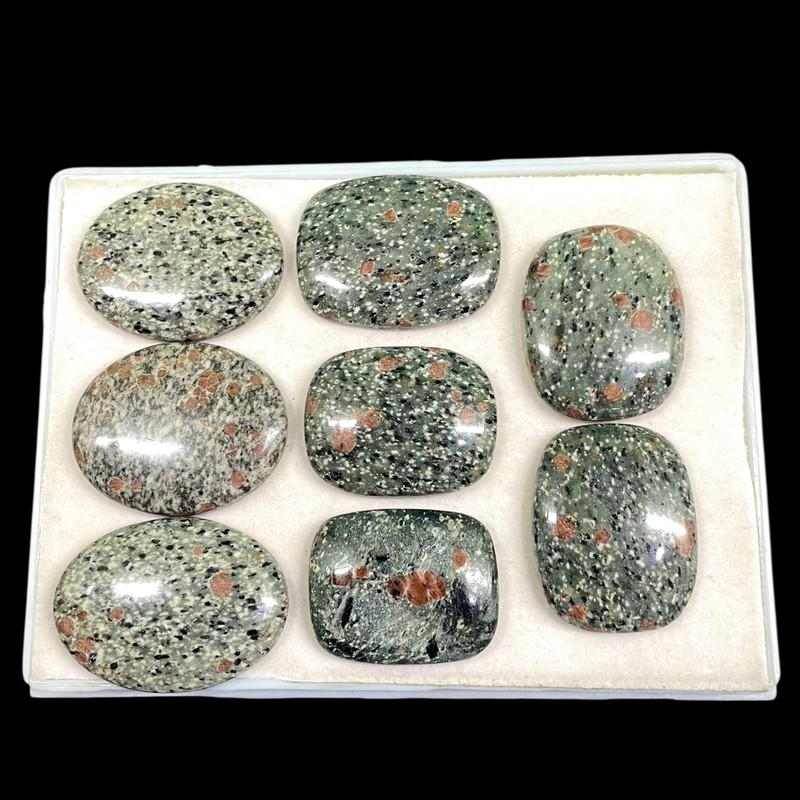 Natural Garnet in Schist Cabochon 8 Pcs 31-39mm Loose Gemstones Lot 434 Cts gallery