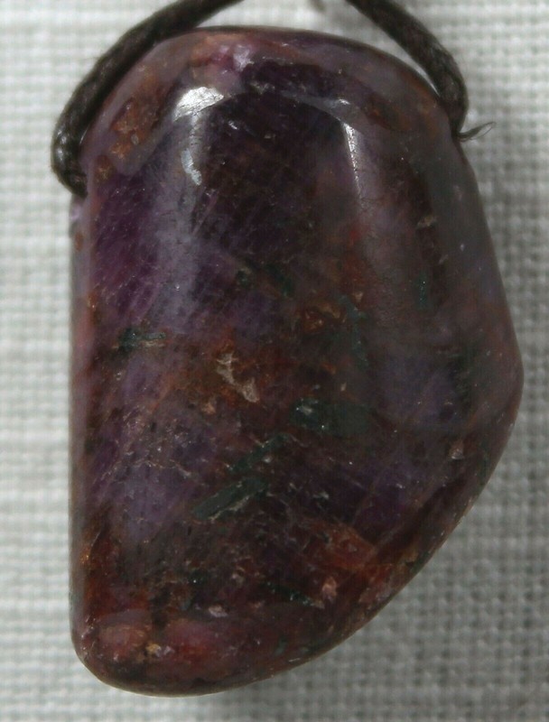 Natural Raw Ruby 29x19mm Tumbled Freeform Pendant Bead