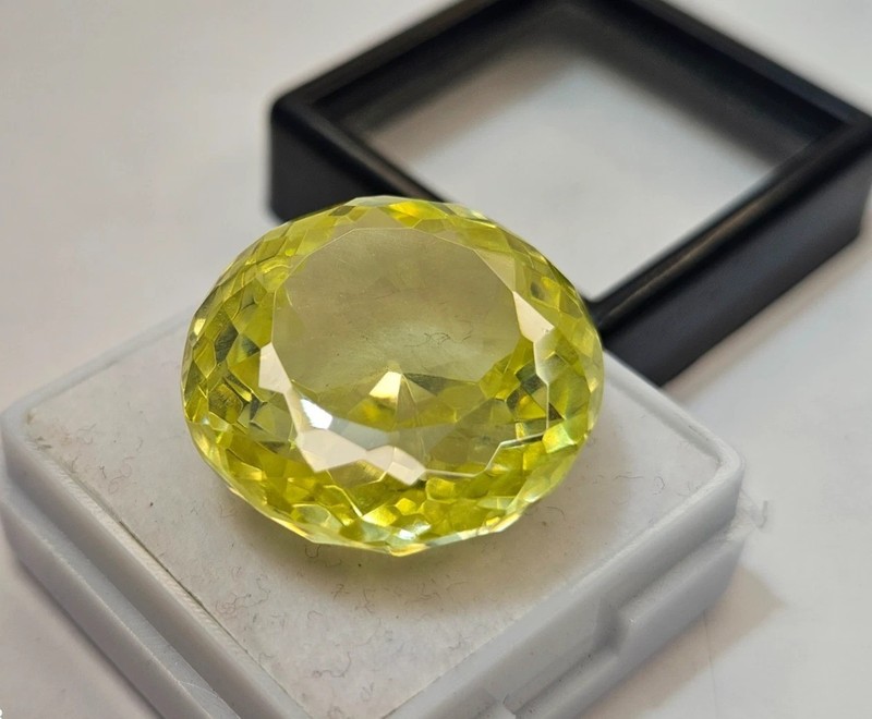 Stunning Yellow Natural Round Cut 52-53 Ct Zircon Cambodia EGL Loose Gemstone