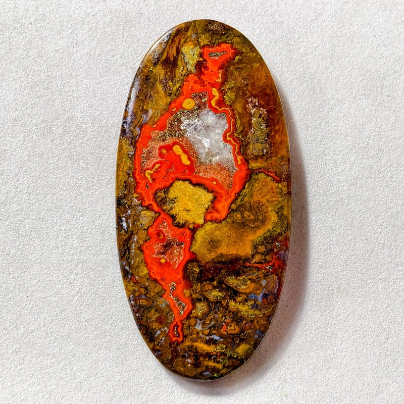 50 Cts Natural Moroccan Seam Agate Cabochon Gemstone 51×24.9×4.3 MM