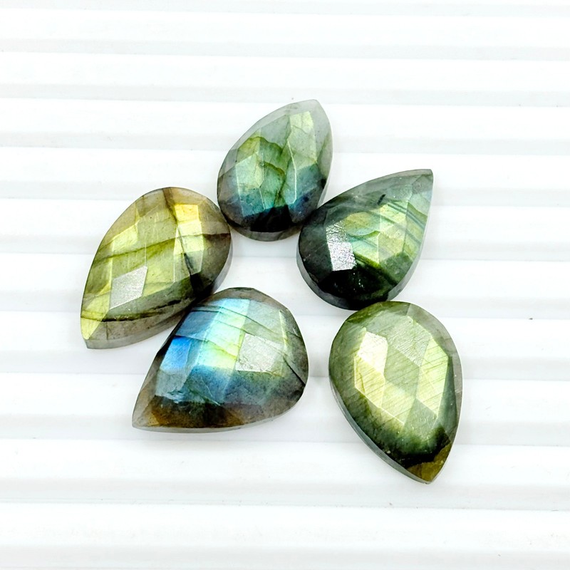 78 Carat Natural Faceted Multi Flashy Labradorite Loose Gemstone – AK-74