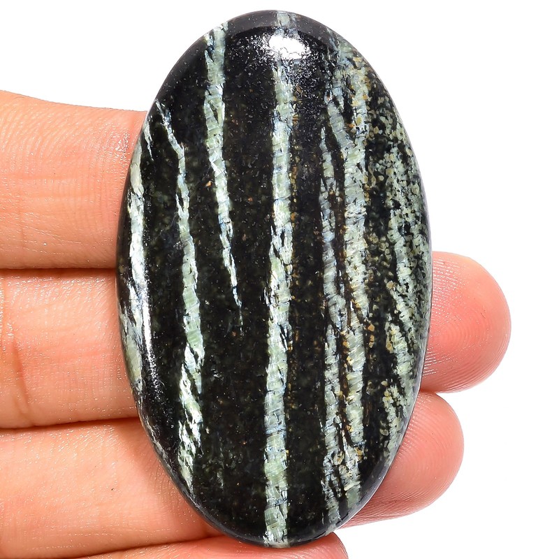 Natural Green Swiss Opal Oval Shape Cabochon Gemstone 75 Ct. 50X29X6 mm GC-22782